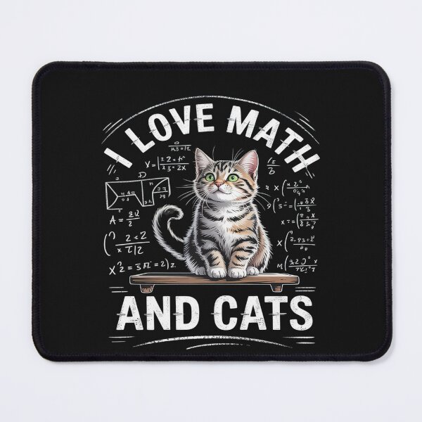 Item preview, I Love Math And Cats Funny Cat Lover Science Teacher Student designed and sold by Hofersofer.