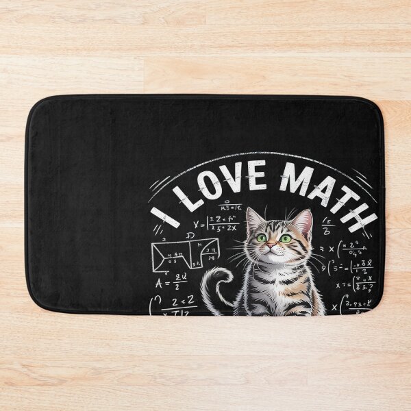 Item preview, I Love Math And Cats Funny Cat Lover Science Teacher Student designed and sold by Hofersofer.