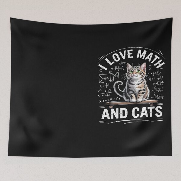 Item preview, I Love Math And Cats Funny Cat Lover Science Teacher Student designed and sold by Hofersofer.