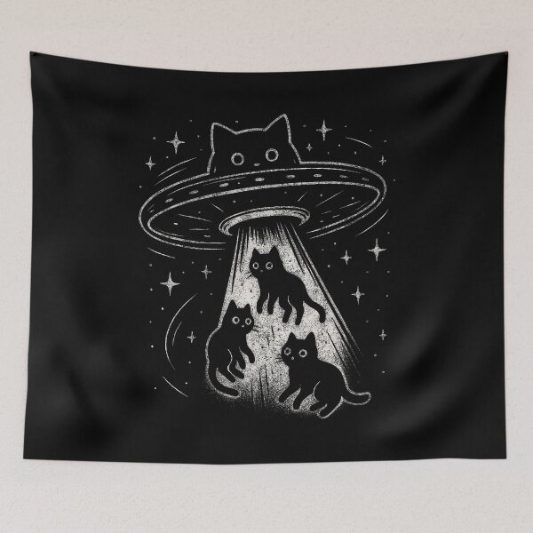 Item preview, Funny Cat Ufo Cute Kitty Space Spaceship Alien Aesthetic designed and sold by EileenDeana.