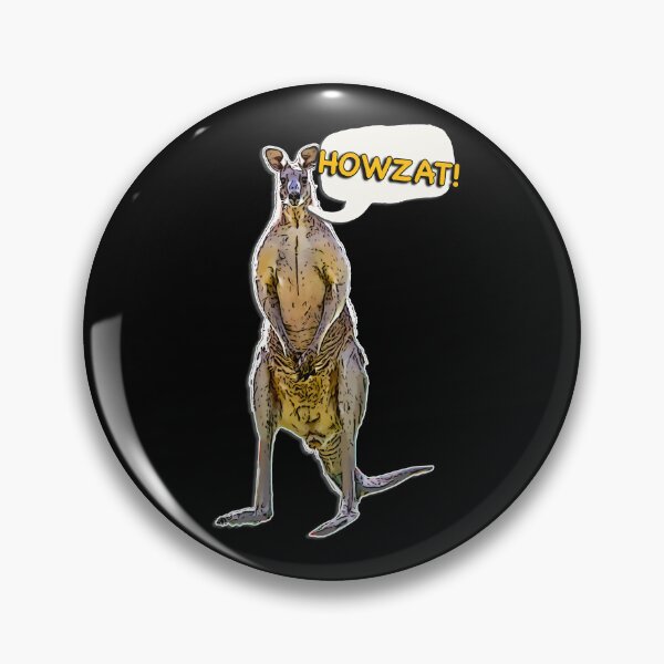Item preview, Aussie Kangaroo Cartoon with Speech Bubble Saying Howzat designed and sold by Michael van der Hoorn.