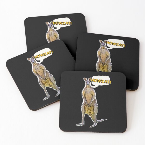 Item preview, Aussie Kangaroo Cartoon with Speech Bubble Saying Howzat designed and sold by Michael van der Hoorn.
