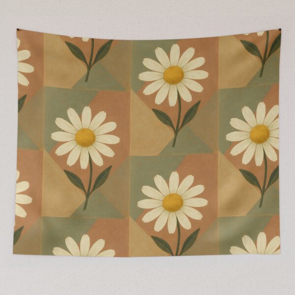 Item preview, Daisy in a Geometric Background designed and sold by Artprint-By-Bri.