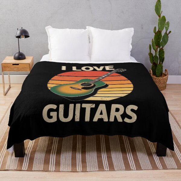 Item preview, I love Guitars Rock And Roll Lover Guitar T designed and sold by lilLilaBatArt.
