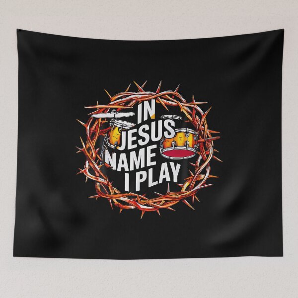 Item preview, In Jesus Name I Play Drum Drummer Christian Music Band Drums designed and sold by EileenDeana.