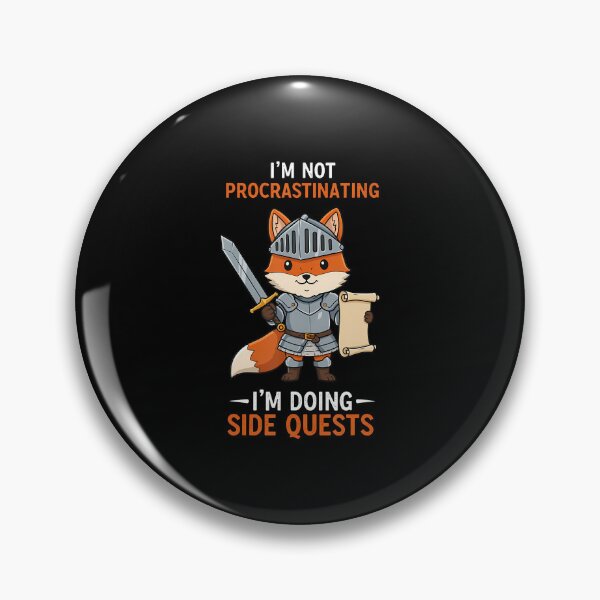 Item preview, Video Games Not Procrastinating Doing Side Quests Gamer Fox designed and sold by JaimeTrudie.