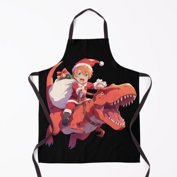 Artikelvorschau, Eugeo reitet auf einem Weihnachtsmann-Dinosaurier mit Geschenken im Anime Sword Art Online entworfen und verkauft von CarlosBender.