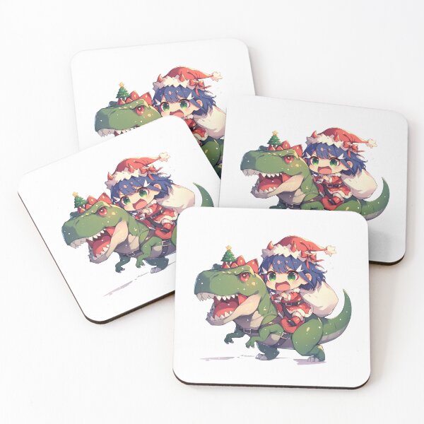 Item preview, Ichigo Riding Green T-Rex In Santa Suit Christmas Darling Franxx Anime designed and sold by CarlosBender.