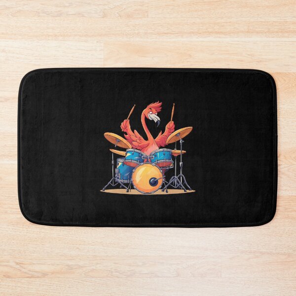 Item preview, Cute Flamingo Playing Drums Flamingos Drummer Music designed and sold by AndreaBonnie.