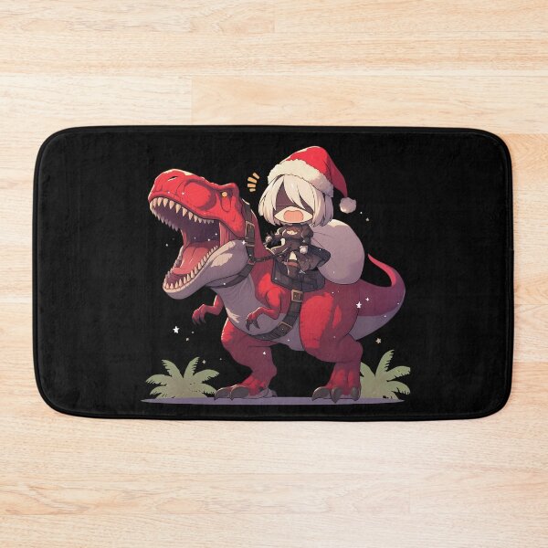 Item preview, B 2B Yorha Christmas T Rex Ride Nier Automata Game Chibi Santa designed and sold by CarlosBender.
