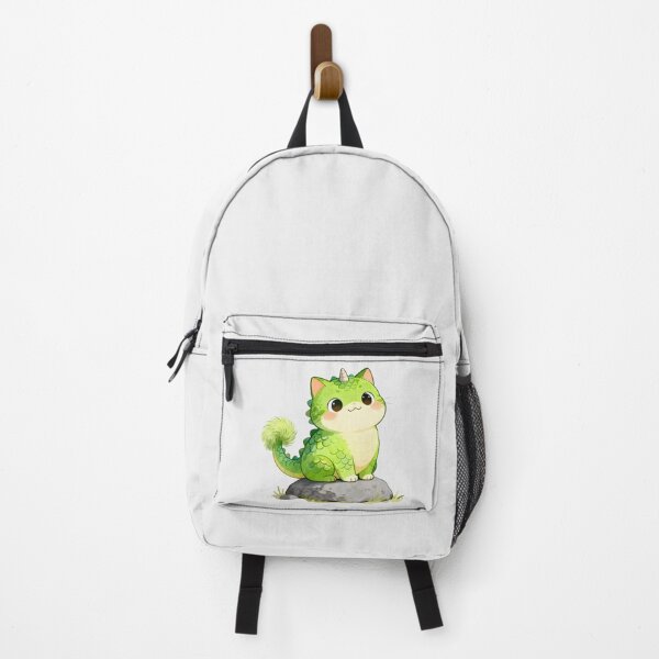 Item preview, cat dino Chubby Green Dino Cat Cute Fantasy Illustration designed and sold by Uglyandcute.