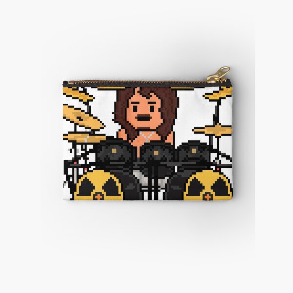 Item preview, Rock Battle Shirtless Pixel Radioactive Drummer designed and sold by gkillerb.