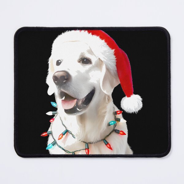 Item preview, Christmas English Cream Golden Retriever Santa Lights By Merch, Limited Edition, Perfect Gift For Y designed and sold by Tara Ware.