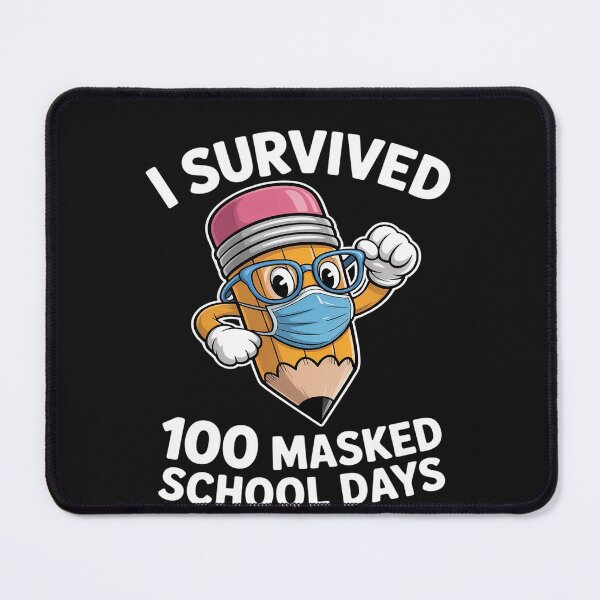 Item preview, I Survived 100 Masked School Days Face Mask Dabbing Crayon designed and sold by Hofersofer.