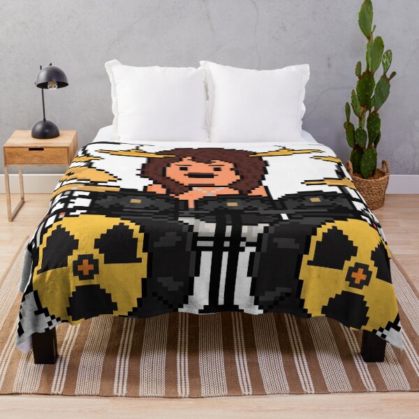 Item preview, Rock Battle Shirtless Pixel Radioactive Drummer designed and sold by gkillerb.