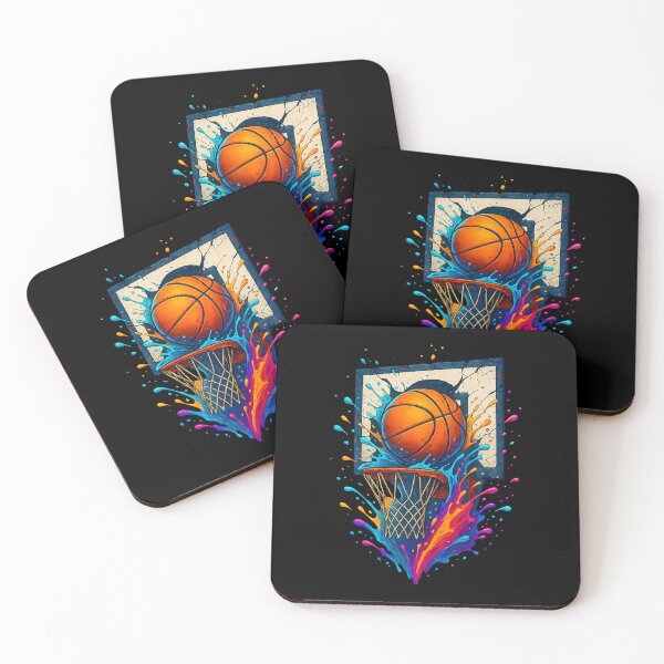 Item preview, Colorful Basketball Slam Dunk Splash Hoop Backboard designed and sold by RosaliaAmber.