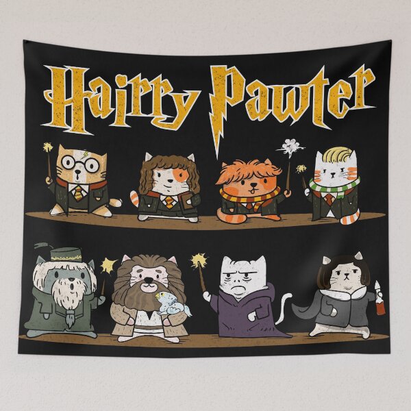 Item preview, Hairry Pawter and the Magical Meowgic Cats designed and sold by AdyKurniawan.