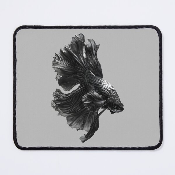 Item preview, Black Melano Betta Siamese Fighting Fish, Jet-Black Halfmoon Veiltail designed and sold by meganohm.