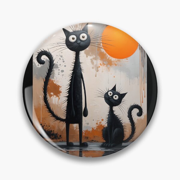 Aperçu de l'œuvre Deux chats noirs créée et vendue par ElementCraftLab.