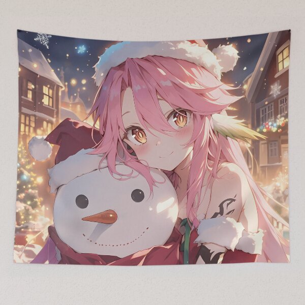 Item preview, Jibril Christmas No Game No Life Anime Girl Snow Man Winter Holiday Warm Glow designed and sold by CarlosBender.