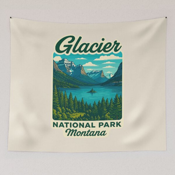 Item preview, Glacier National Park Sticker designed and sold by Gideon Emmerich.