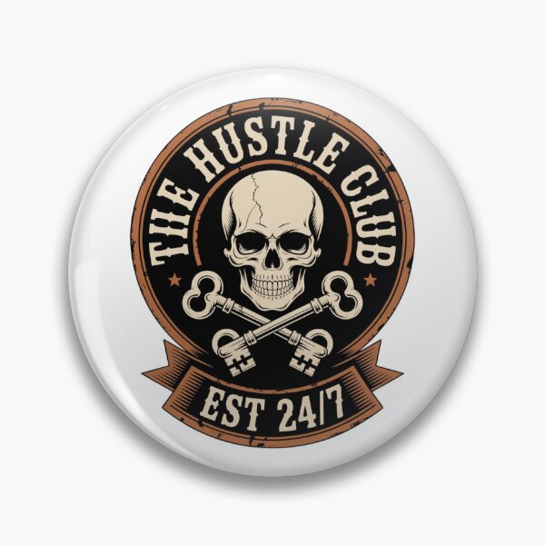 Item preview, The Hustle Club Vintage Badge designed and sold by ACRShop.