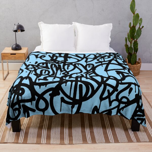 Item preview, Squiggle Graffiti on Blue designed and sold by ViaARTfactory.