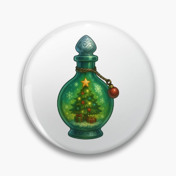 Item preview, Evergreen Essence – Christmas Tree Potion Bottle designed and sold by AlcheArtsStudio.