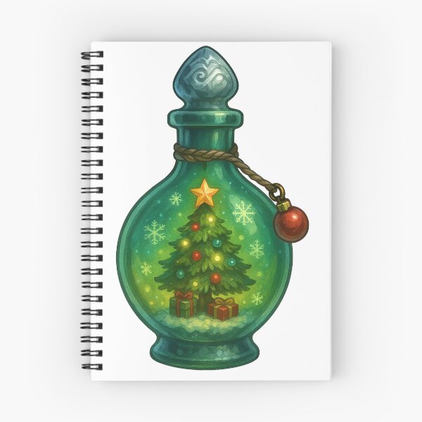 Item preview, Evergreen Essence – Christmas Tree Potion Bottle designed and sold by AlcheArtsStudio.