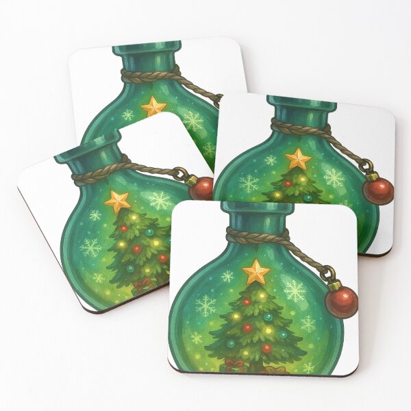 Item preview, Evergreen Essence – Christmas Tree Potion Bottle designed and sold by AlcheArtsStudio.