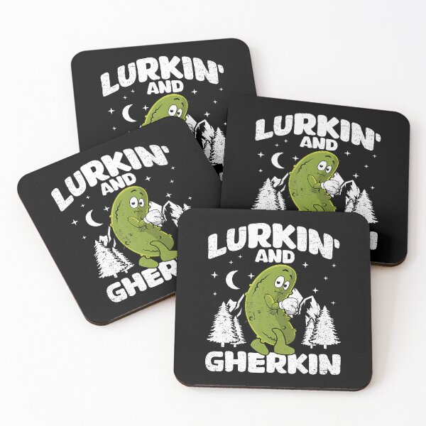 Artikelvorschau, Lurkin' And Gherkin Funny Cucumber Dill Pickle Lurk entworfen und verkauft von KellyJudith.