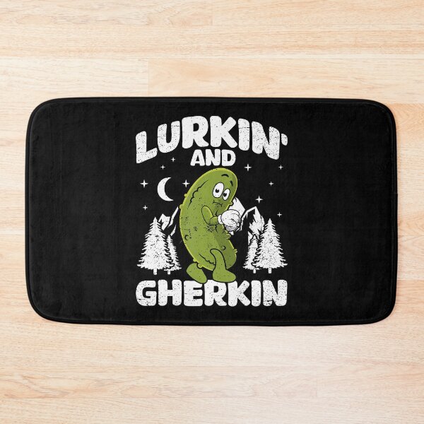 Item preview, Lurkin' And Gherkin Funny Cucumber Dill Pickle Lurk designed and sold by KellyJudith.