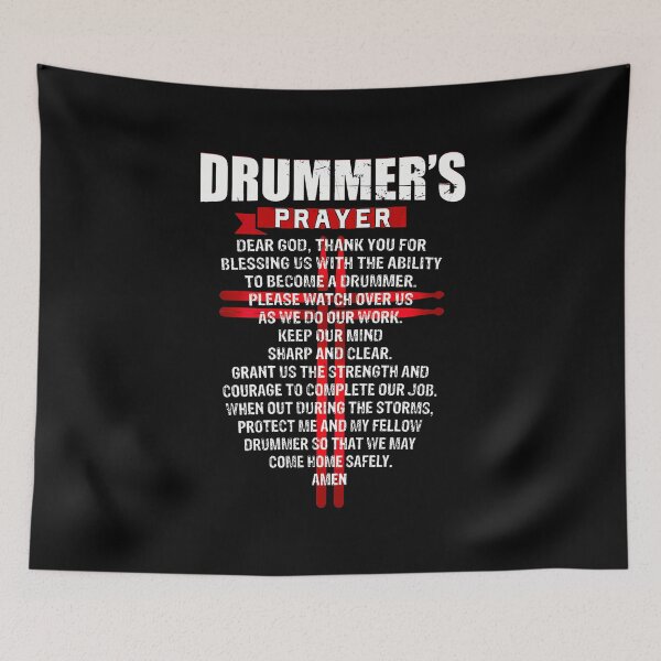 Item preview, Drummers Prayer Vintage Cross Drumsticks Christian Drummer designed and sold by BrandyMartha.