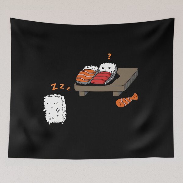 Item preview, Sleepwalking Sushi Funny Kawaii Sushi Cartoon designed and sold by dzcwmopvjiw50.