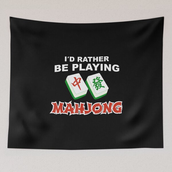 Item preview, I'D Rather Be Playing Mahjong Japanese Chinese Game Player designed and sold by KellyJudith.