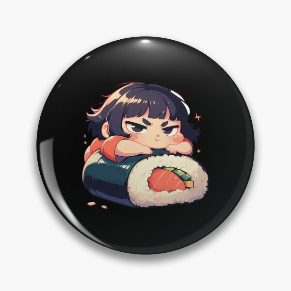 Item preview, Baki Hanma Sushi Chill Kawaii Chibi Baki The Grappler Anime designed and sold by CarlosBender.