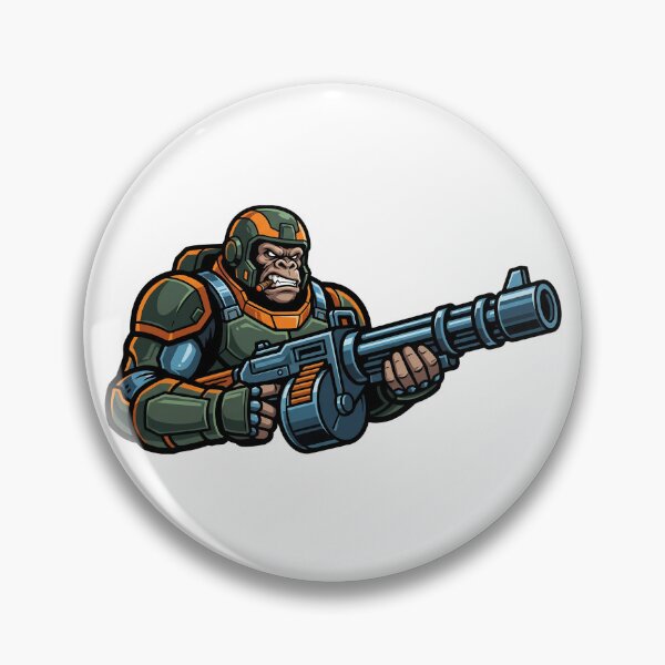 Item preview, Tactical Gorilla Juggernaut Heavy Armor Machine Gun Gift designed and sold by LoliDesignShop.