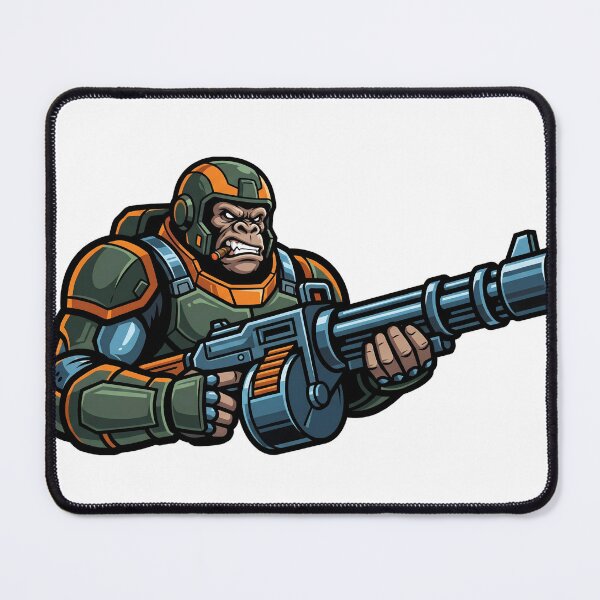 Item preview, Tactical Gorilla Juggernaut Heavy Armor Machine Gun Gift designed and sold by LoliDesignShop.