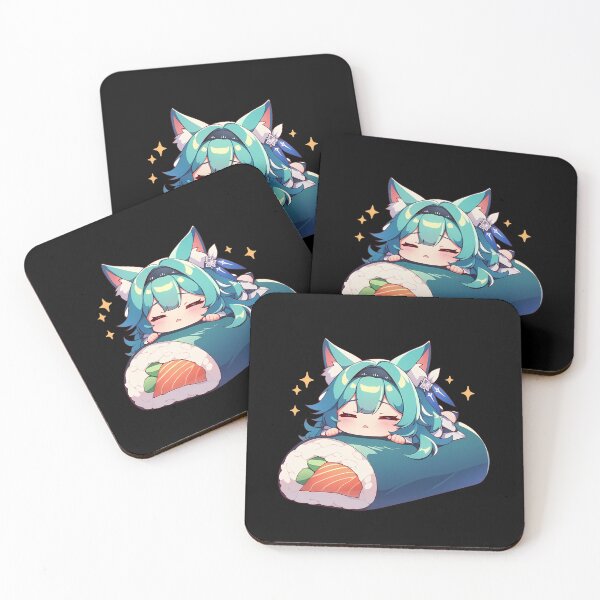 Item preview, Eula Sushi Rest Kawaii Chibi Genshin Impact Game designed and sold by CarlosBender.