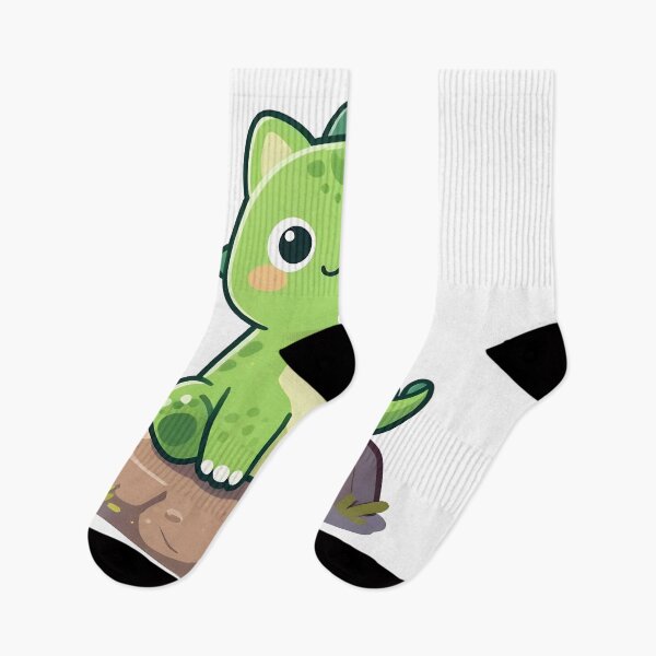 Item preview, cat dino Chubby Green Dino Cat Cute Fantasy Illustration designed and sold by Uglyandcute.