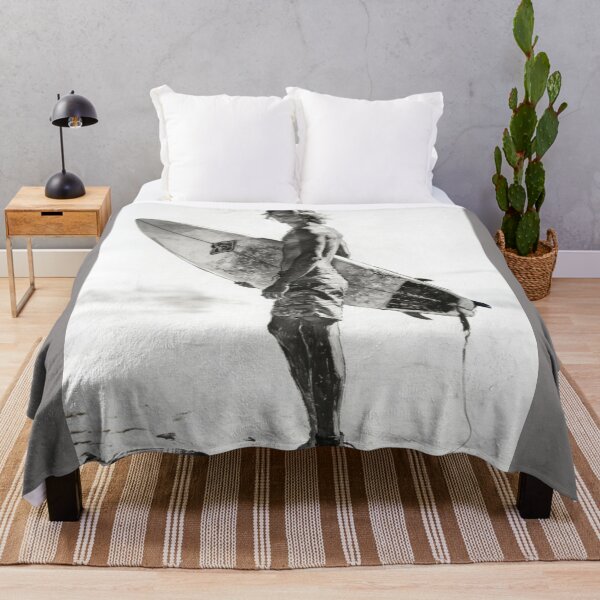 Item preview, High Contrast Surfer Sketch Art | Black and White Beach Life Graphite Drawing designed and sold by Cherrydora.