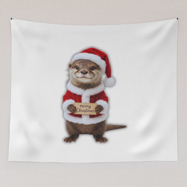 Item preview, Cute Otter Wearing Santa Claus Costume – Christmas Animal Design designed and sold by Otterly Cute.