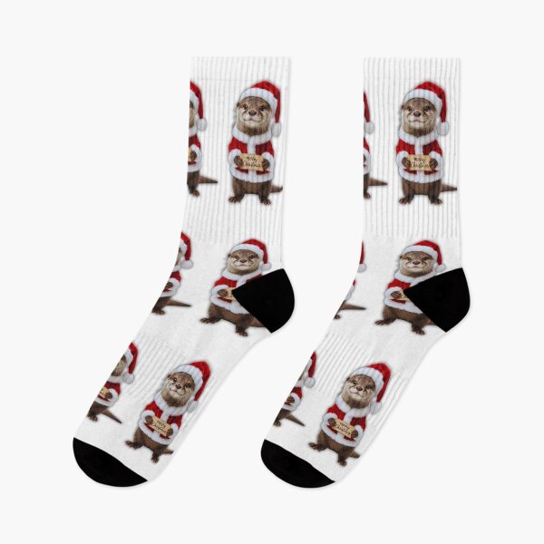 Item preview, Cute Otter Wearing Santa Claus Costume – Christmas Animal Design designed and sold by Otterly Cute.