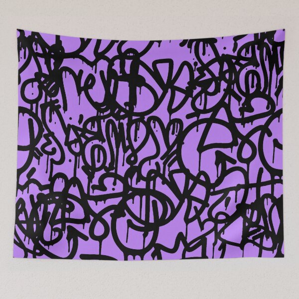 Item preview, Squiggle Graffiti on Violet designed and sold by ViaARTfactory.
