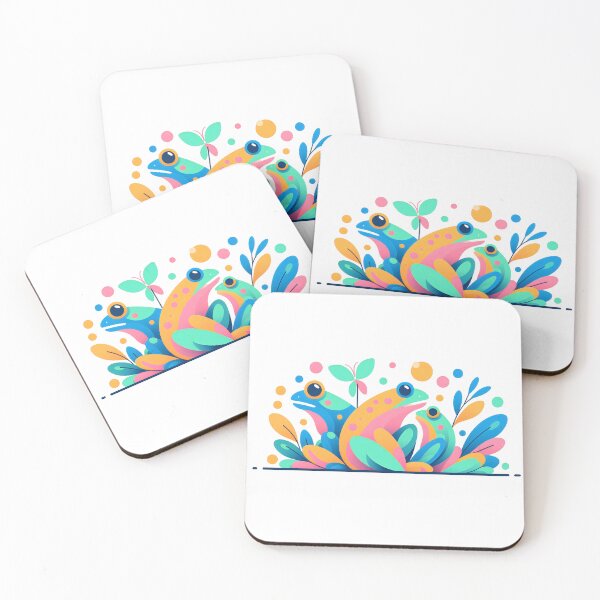 Item preview, Pretty Pastel Frogs ladies three frogs sitting women kids_white  designed and sold by Embers & Incense Co..