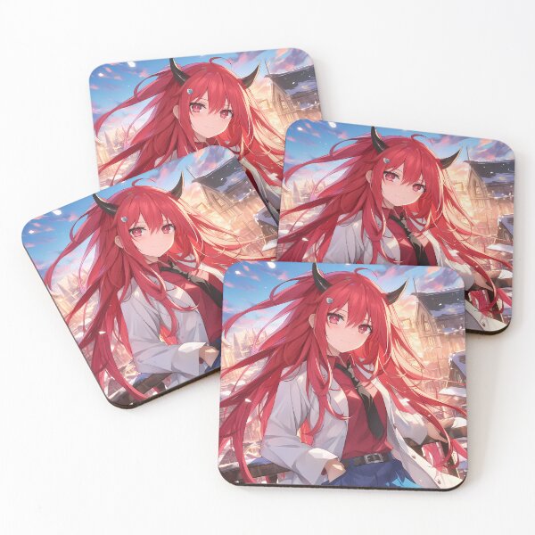 Item preview, Kotori Itsuka Date A Live Anime Girl Waifu Demon City Sunset Red Charm designed and sold by CarlosBender.