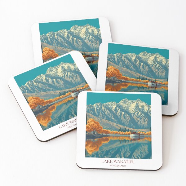 Item preview, Lake Wakatipu Print | New Zealand Wall Art | Remarkables Mountain Poster | Queenstown Landscape Printable | Autumn Lake Decor Download designed and sold by CheersTOGETHER.