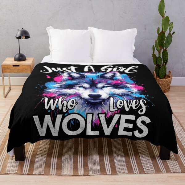 Item preview, Wolf Face Just A Girl Who Loves Wolves designed and sold by AlbertaDana.