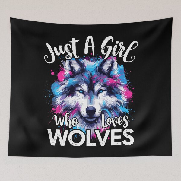 Item preview, Wolf Face Just A Girl Who Loves Wolves designed and sold by AlbertaDana.