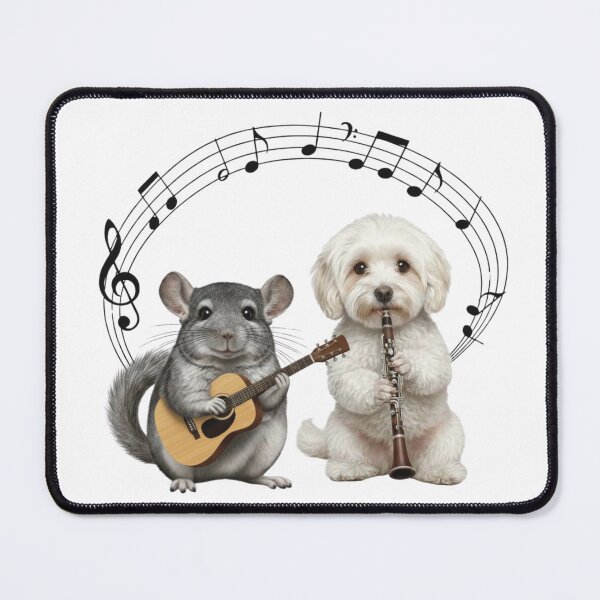 Item preview, The Musical Chinchilla guitarist and Maltipoo clarinetist duo designed and sold by vwagenet.